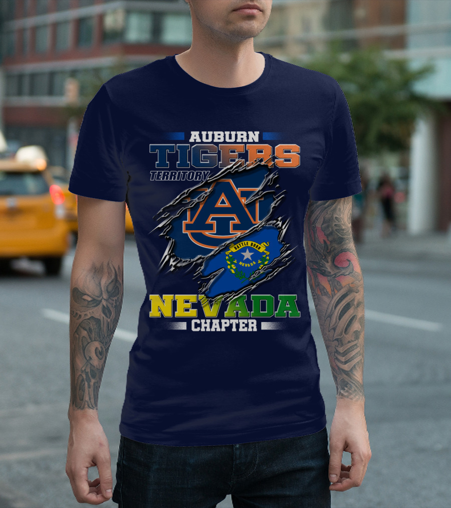 Auburn Tigers Territory Nevada Chapter Battle Born T-Shirt