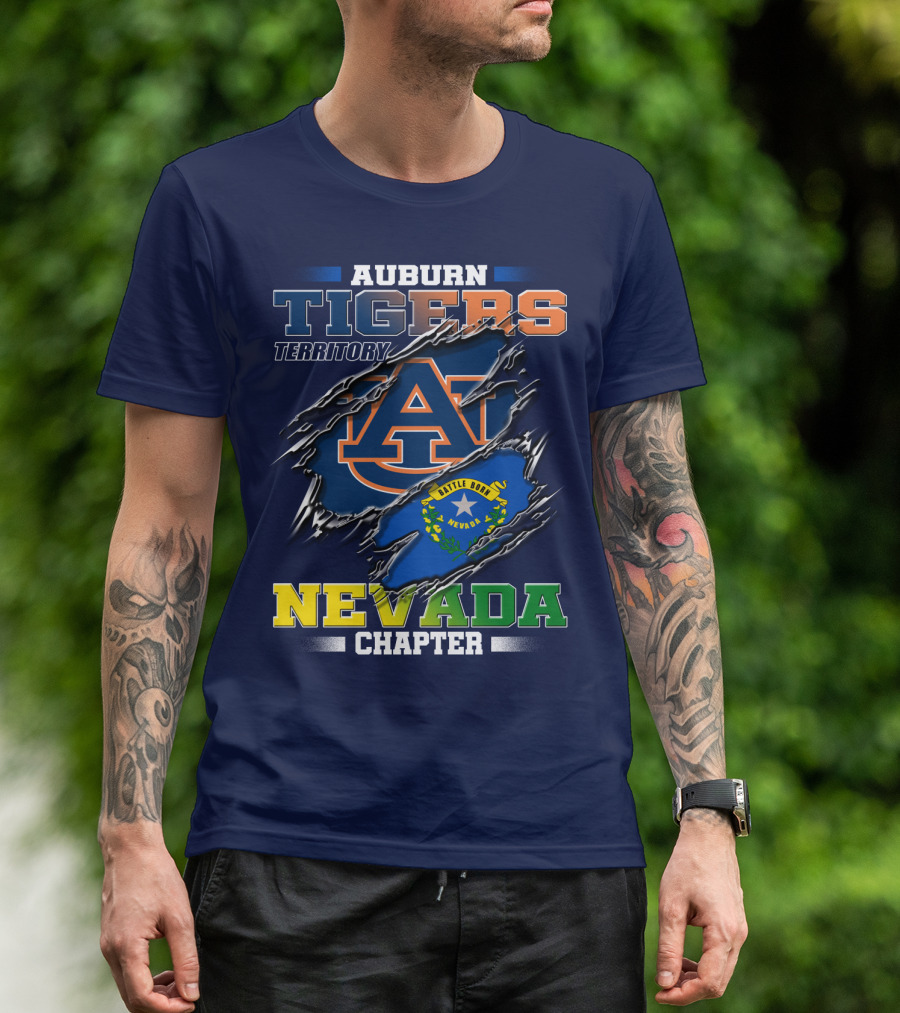 Auburn Tigers Territory Nevada Chapter Battle Born T-Shirt