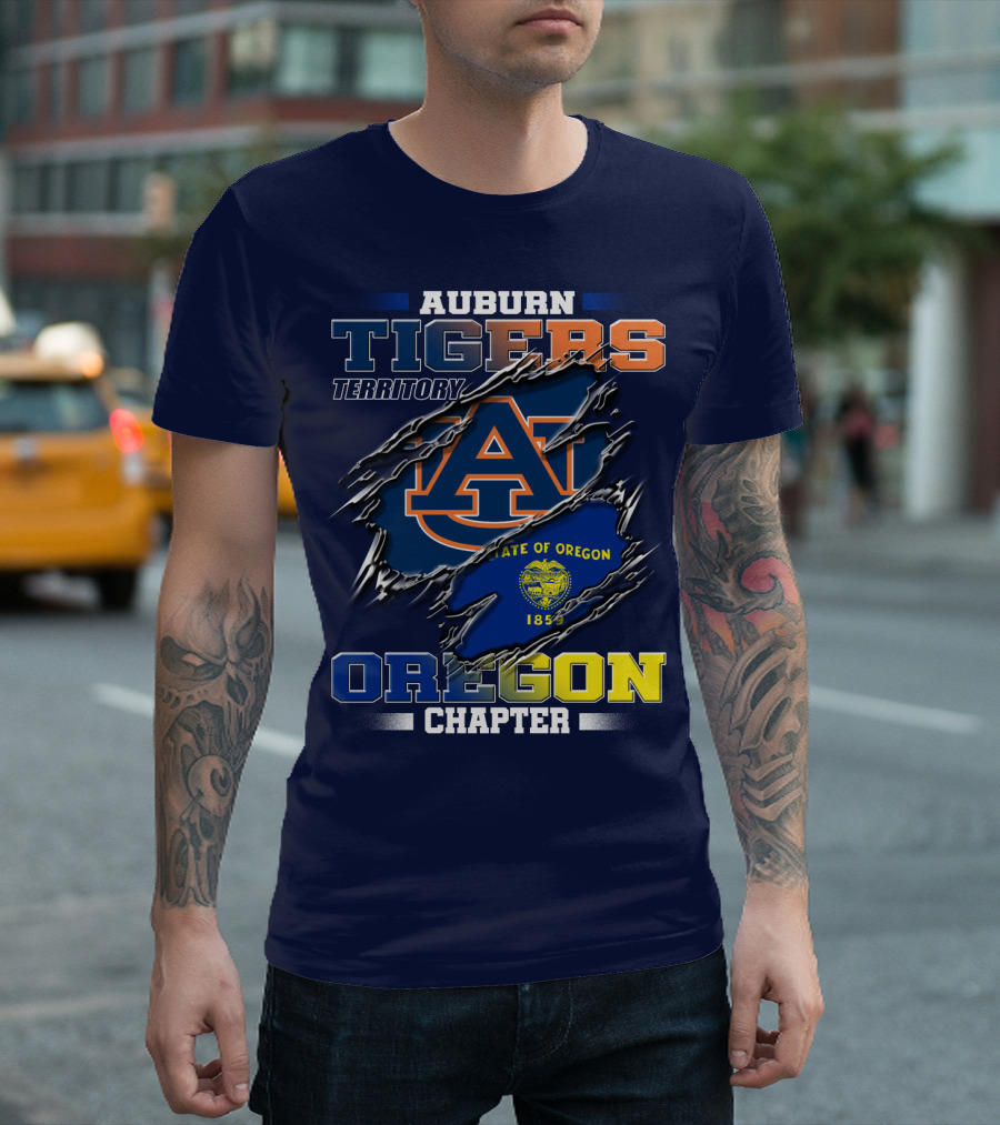 Auburn Tigers Territory Oregon Chapter State of Oregon Seal T-Shirt
