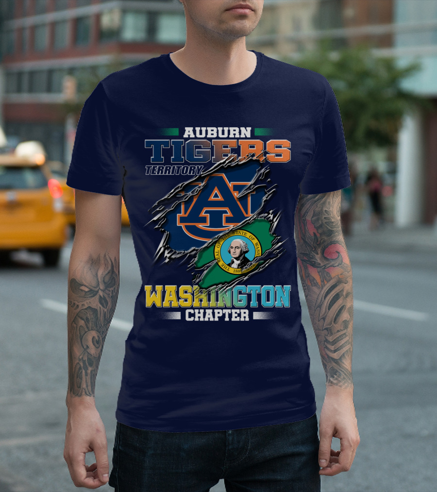 Auburn Tigers Territory Washington Chapter Seal of Washington T-Shirt