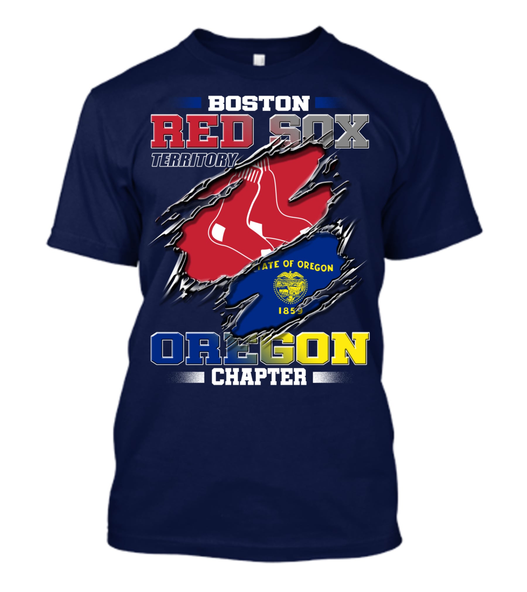 Boston Red Sox Territory State Of Oregon Chapter T-Shirt