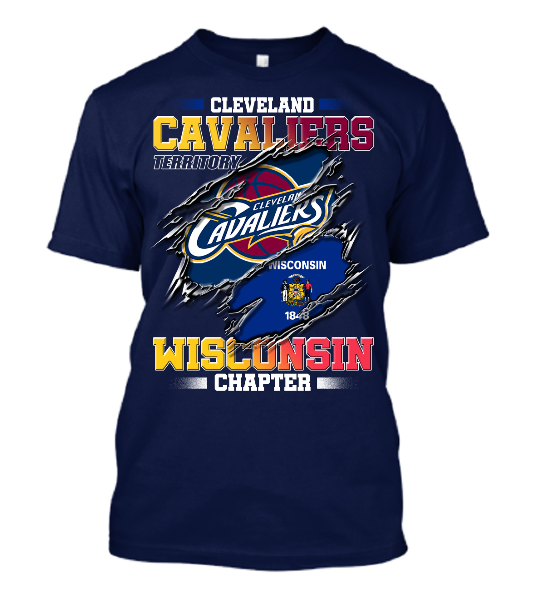 Cleveland Cavaliers Territory Wisconsin Chapter 1848 T-Shirt
