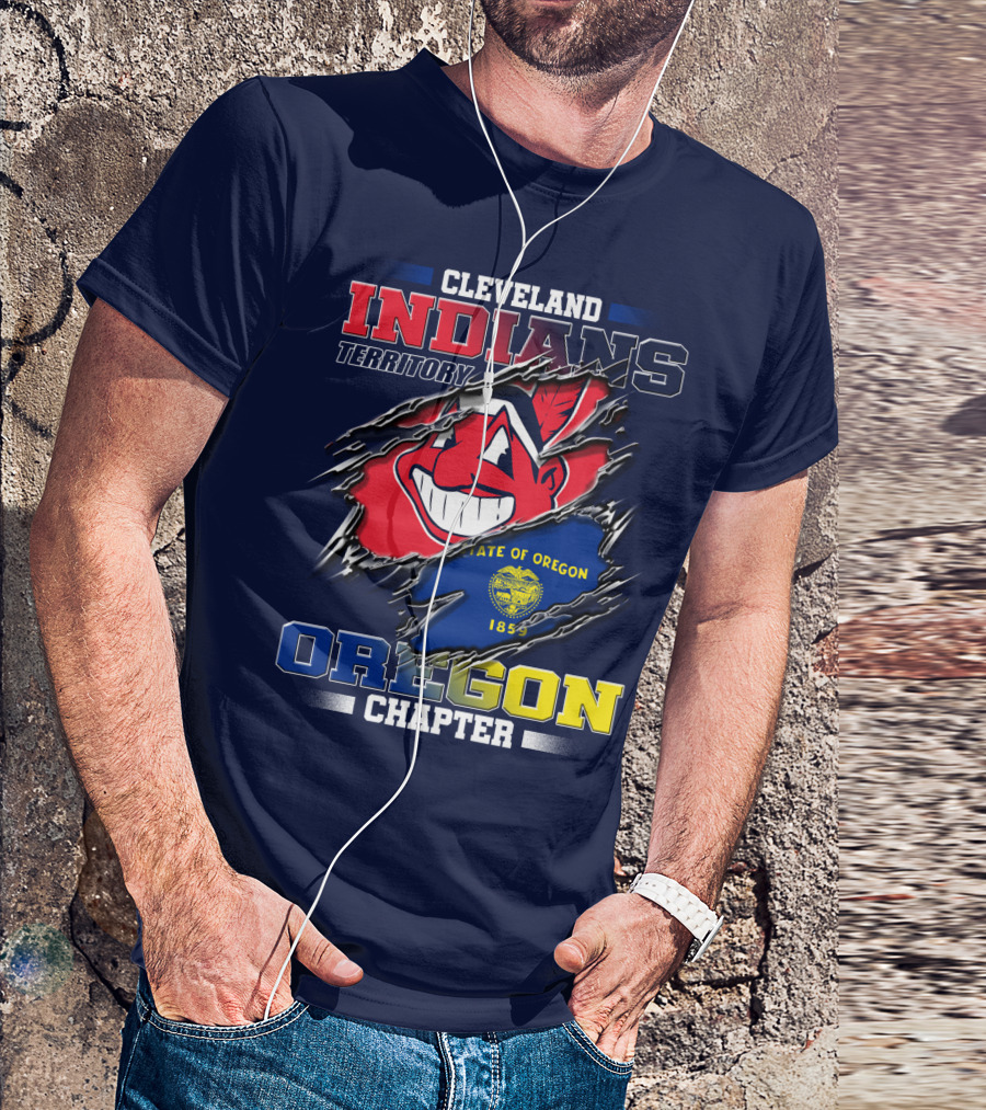 Cleveland Indians Territory Oregon Chapter State Of Oregon 1859 T-Shirt