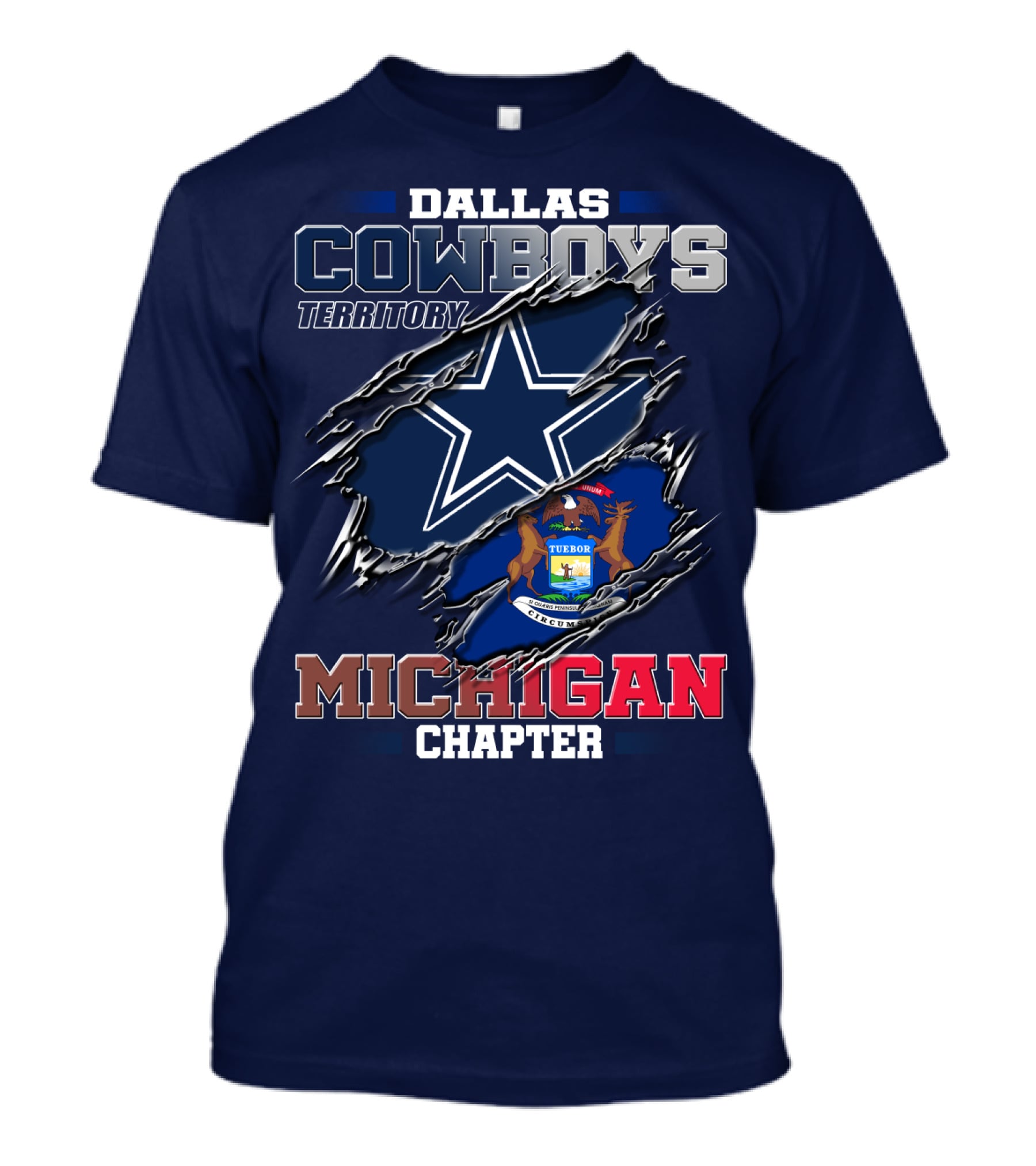 Dallas Cowboys Territory Michigan Chapter T-Shirt