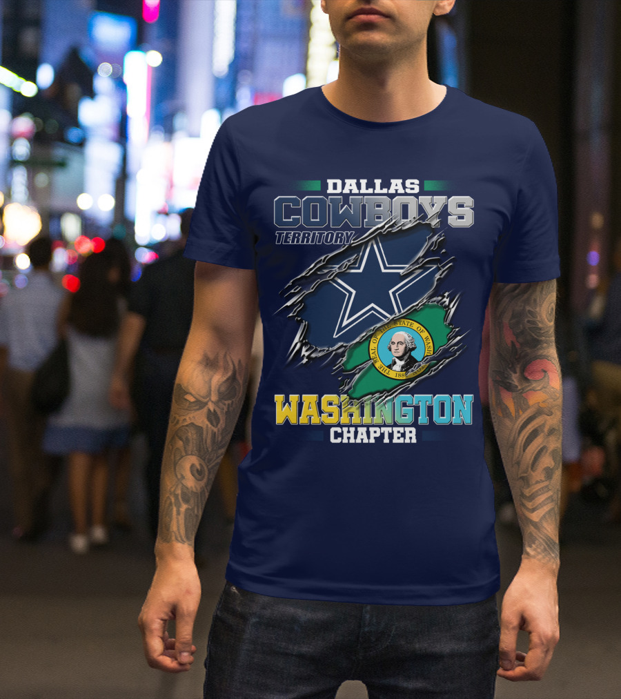 Dallas Cowboys Territory Washington Chapter Seal Of The State Of Washington T-Shirt