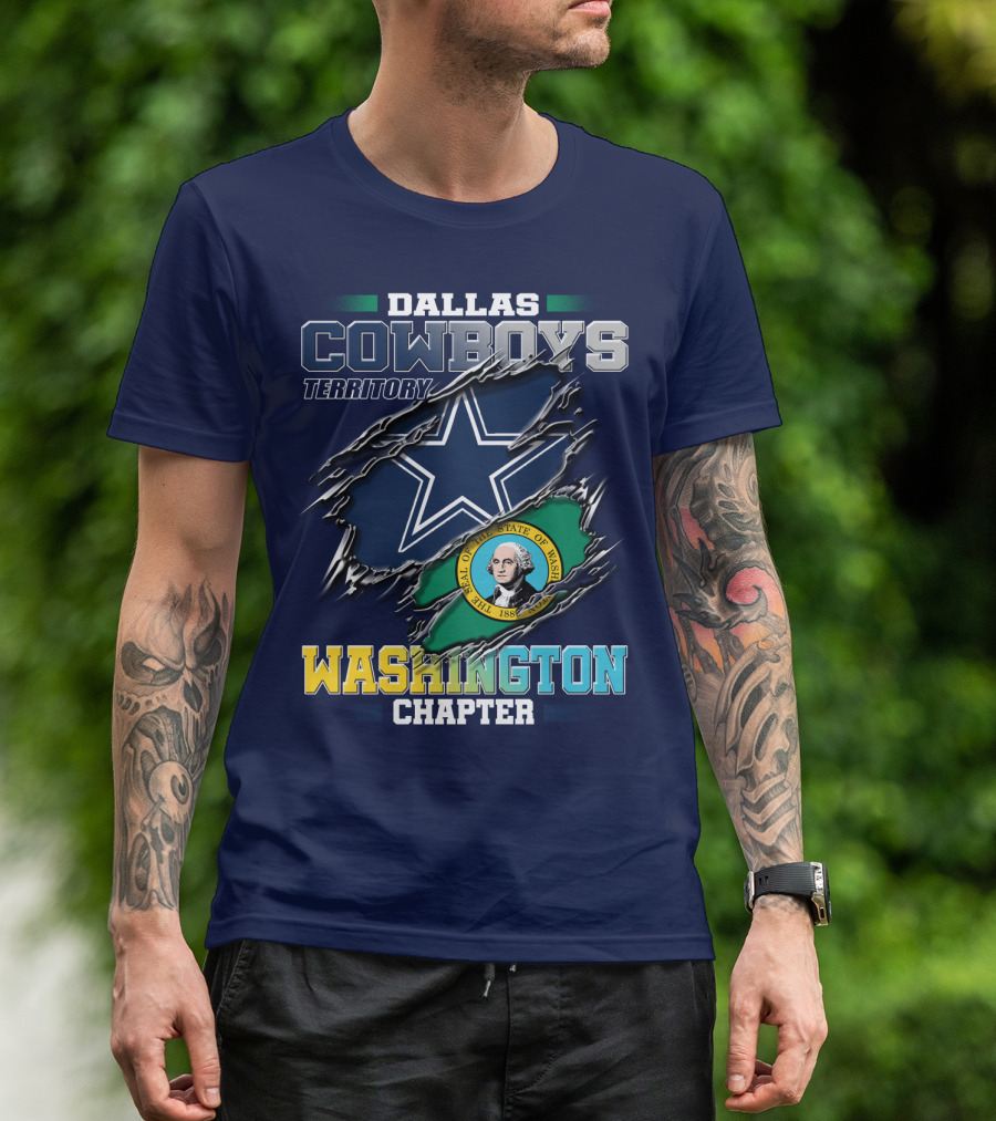 Dallas Cowboys Territory Washington Chapter Seal Of The State Of Washington T-Shirt