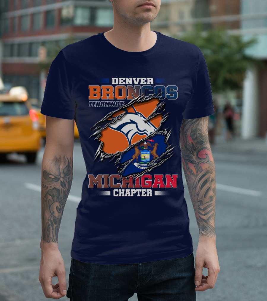 Denver Broncos Territory Michigan Chapter T-Shirt