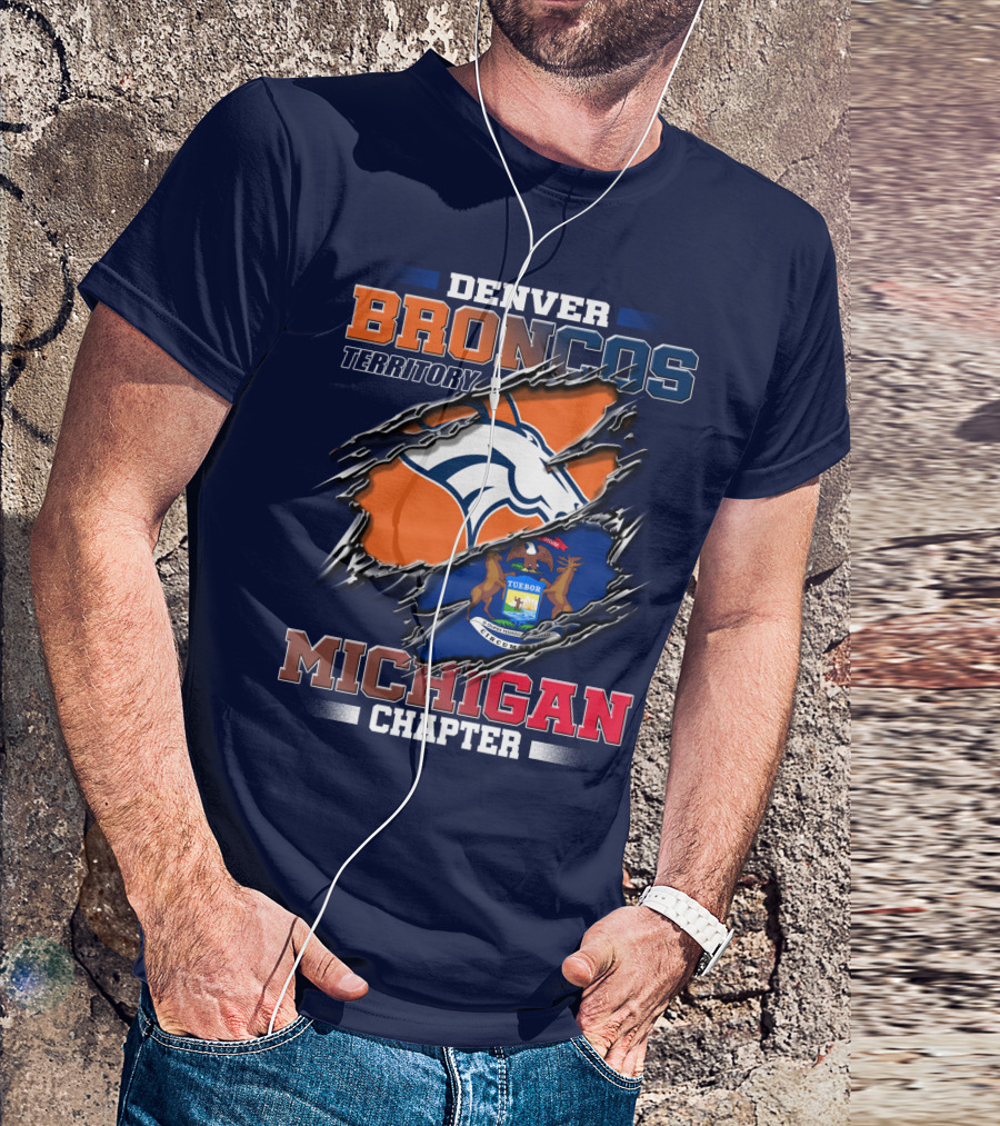 Denver Broncos Territory Michigan Chapter T-Shirt