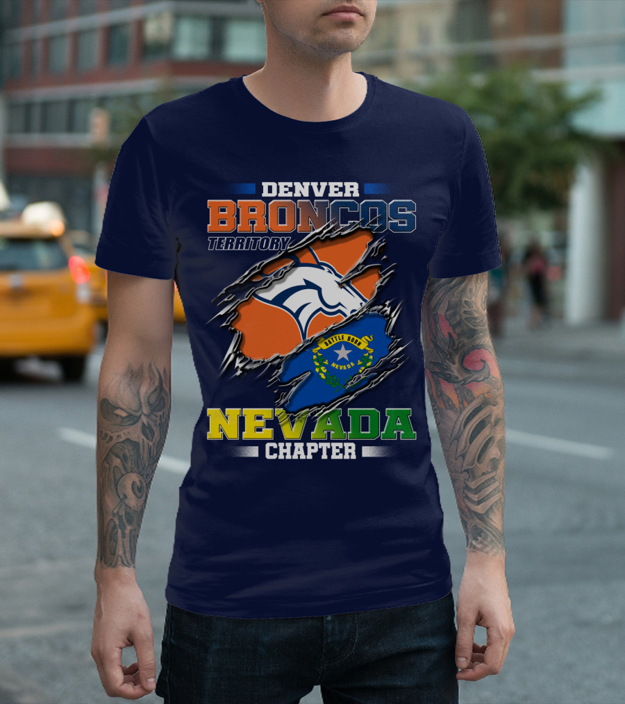 Denver Broncos Territory Nevada Chapter Battle Born T-Shirt
