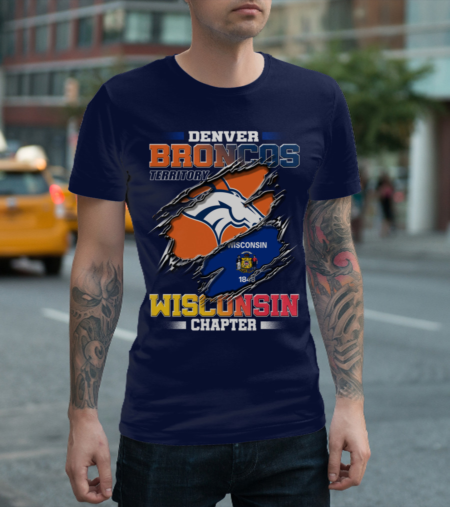 Denver Broncos Territory Wisconsin Chapter 1848 T-Shirt