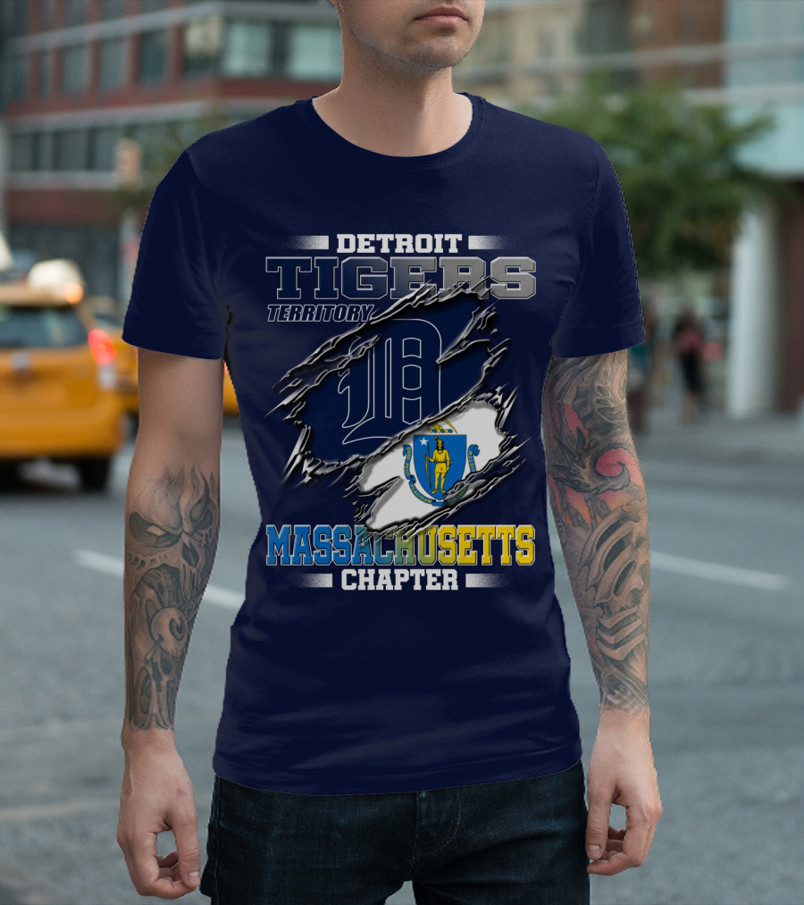 Detroit Tigers Territory Massachusetts Chapter T-Shirt