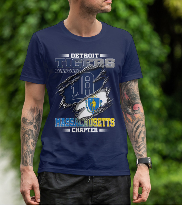Detroit Tigers Territory Massachusetts Chapter T-Shirt