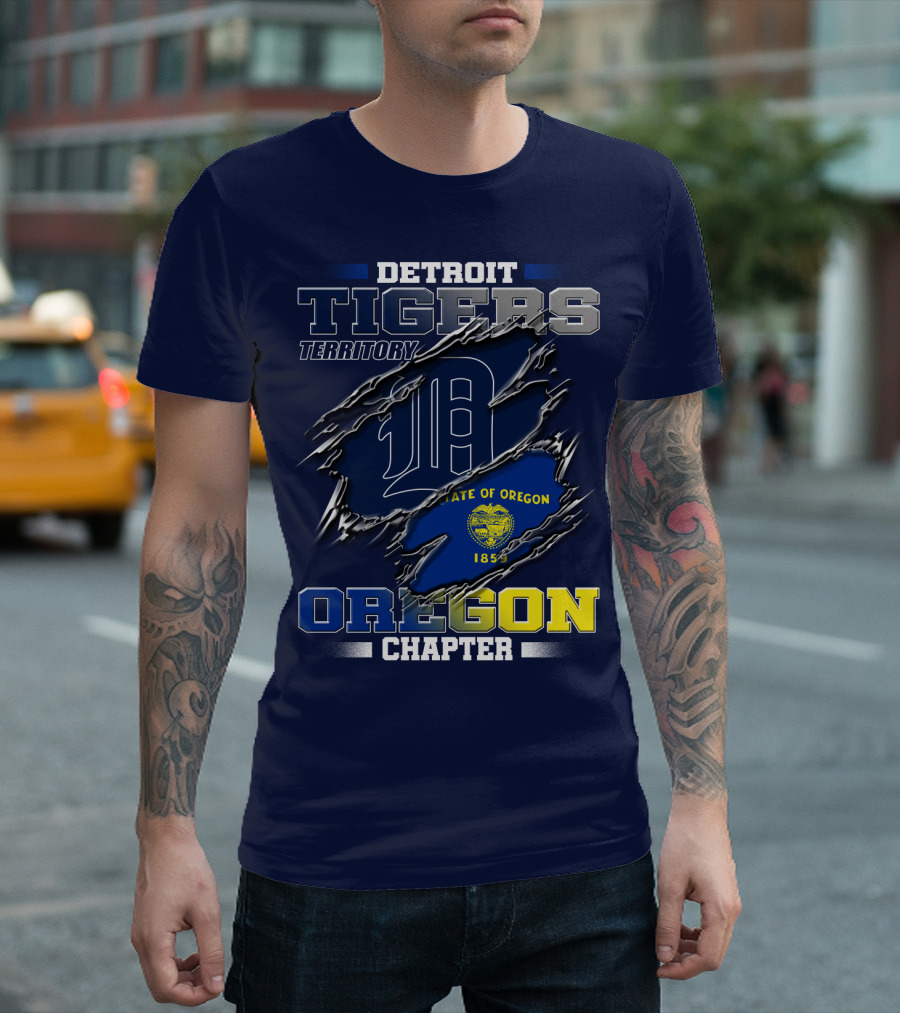 Detroit Tigers Territory Oregon Chapter State of Oregon 1859 T-Shirt