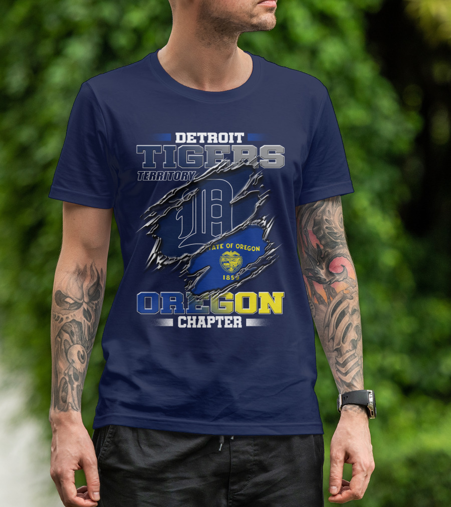 Detroit Tigers Territory Oregon Chapter State Of Oregon 1859 T-Shirt