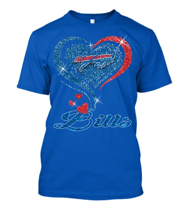 Buffalo Bills Heart Logo And Script T-Shirt