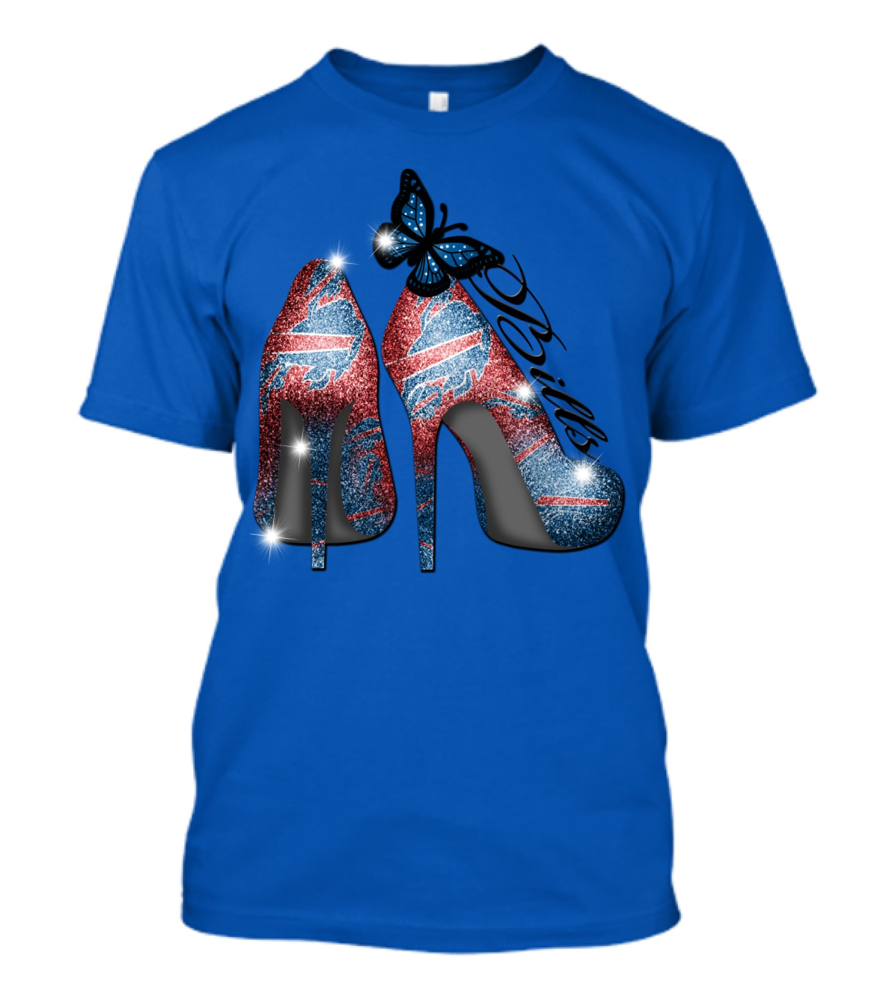Buffalo Bills High Heels With Butterfly T-Shirt