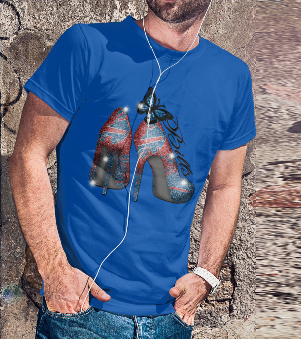Buffalo Bills High Heels With Butterfly T-Shirt