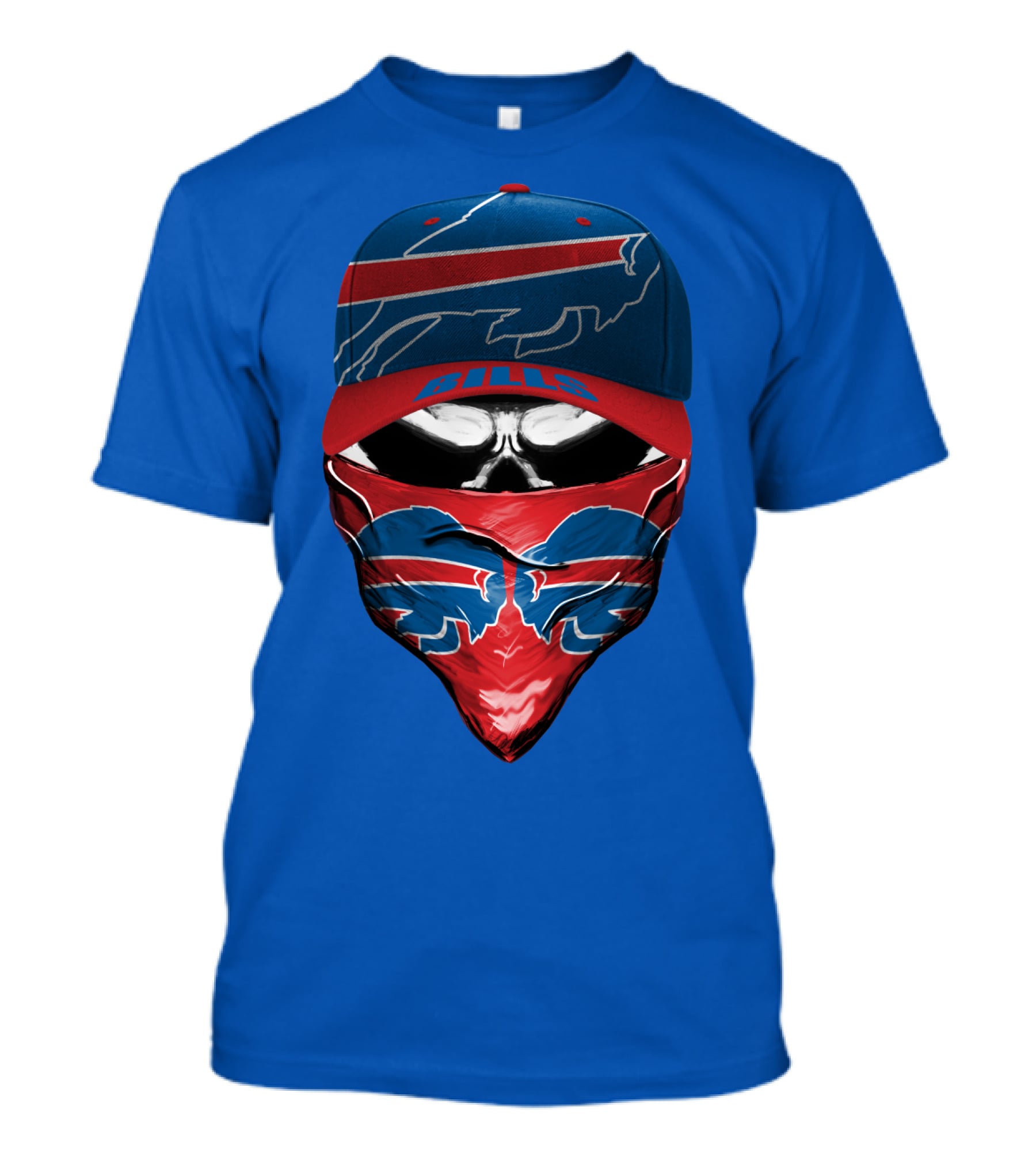 Buffalo Bills Nfl Logo Hat And Bandana Face T-Shirt