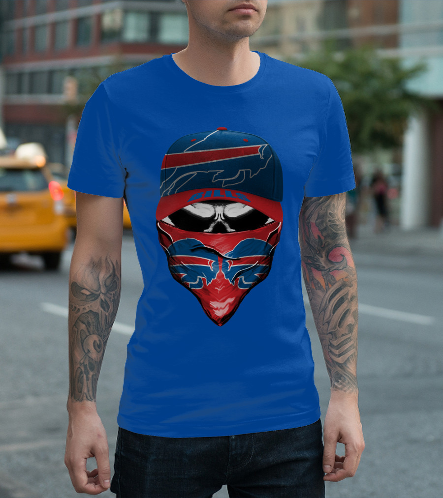 Buffalo Bills Nfl Logo Hat And Bandana Face T-Shirt