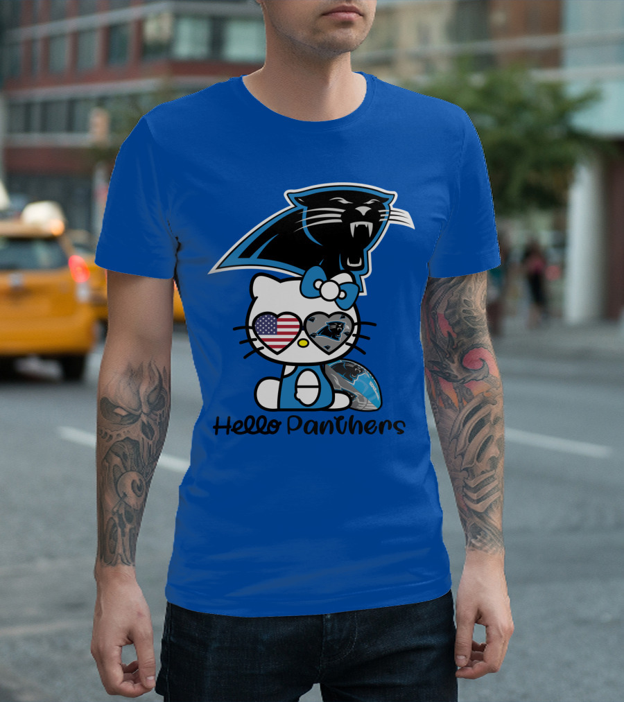 Hello Panthers Carolina Panthers Football T-Shirt