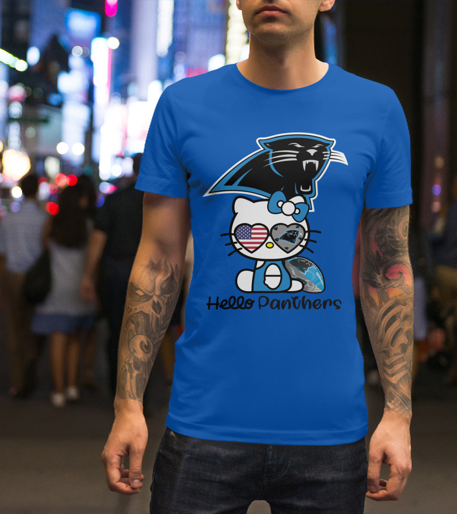 Hello Panthers Carolina Panthers Football T-Shirt