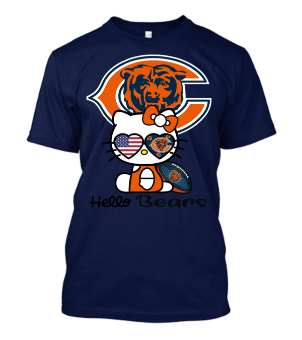 Hello Bears Chicago Bears Football Kitty T-Shirt