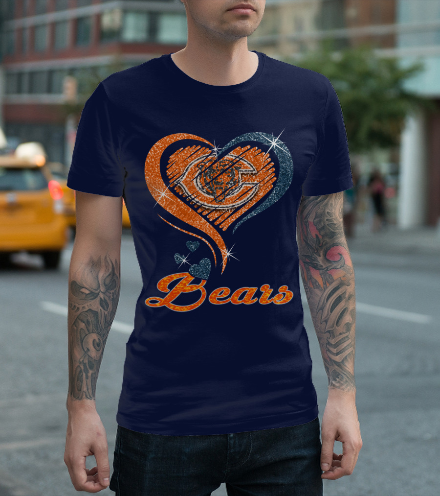 Bears Heart With Chicago Bears T-Shirt