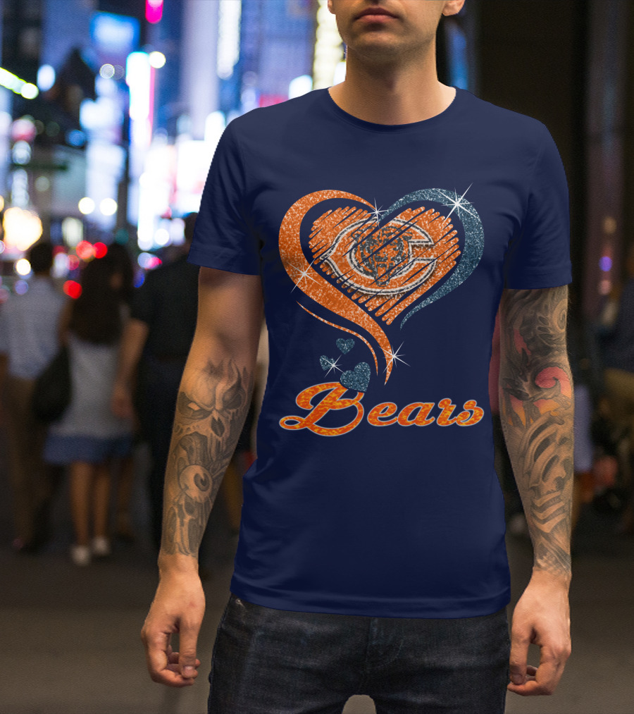 Bears Heart With Chicago Bears T-Shirt