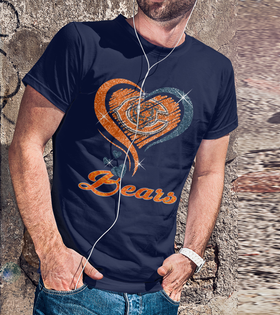 Bears Heart With Chicago Bears T-Shirt