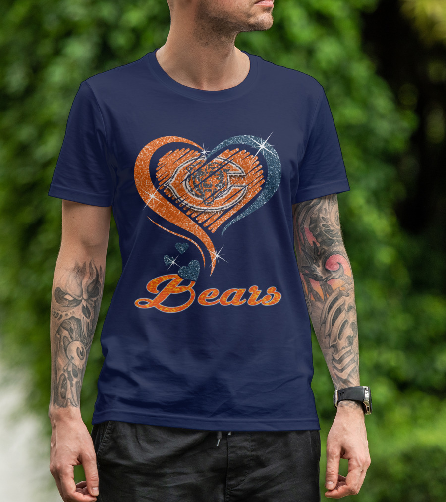 Bears Heart With Chicago Bears T-Shirt