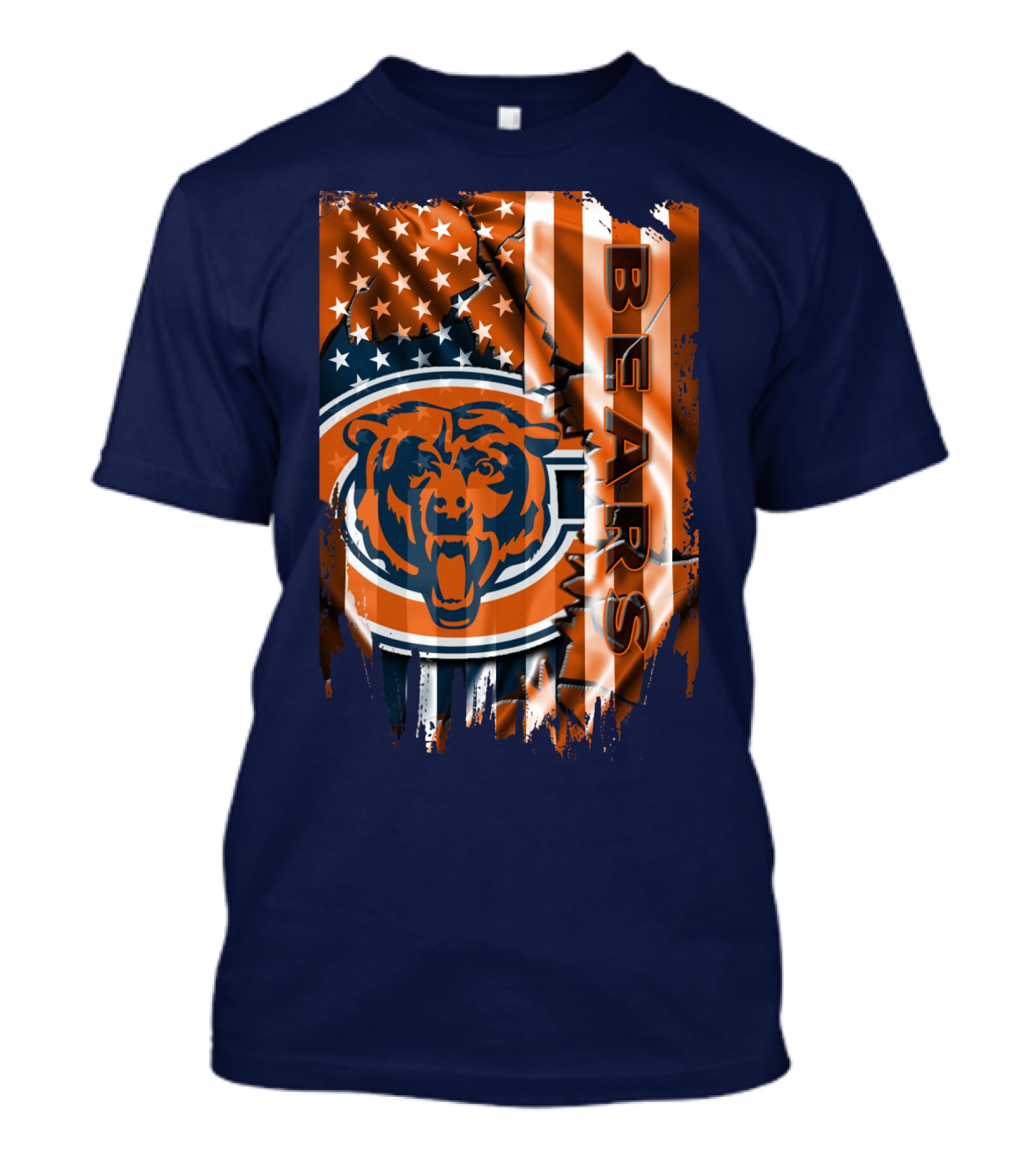 Chicago Bears American Flag Stars And Stripes T-Shirt
