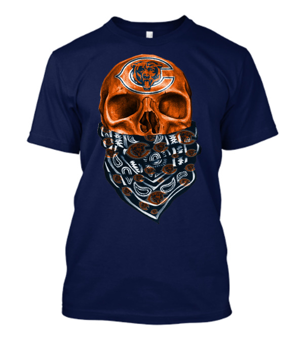 Chicago Bears Skull Bandana T-Shirt
