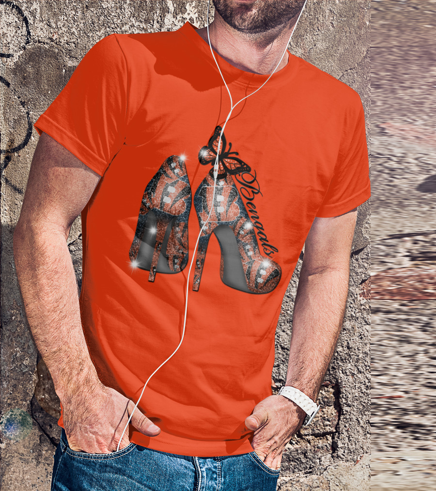Bengals High Heels Butterfly T-Shirt