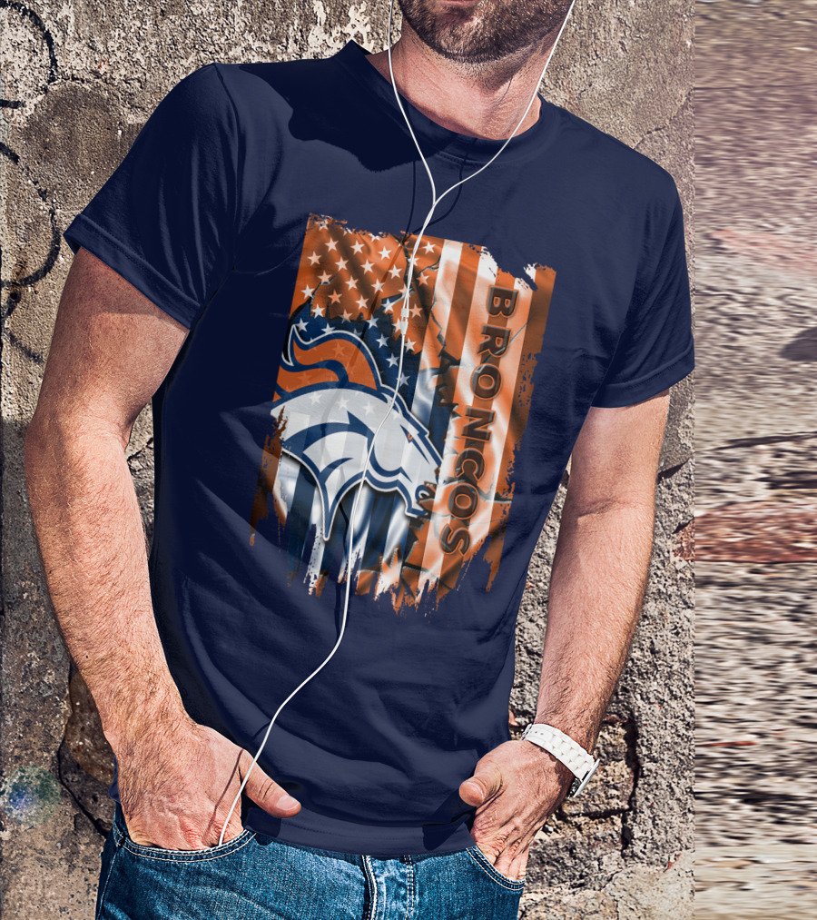 Denver Broncos American Flag Patriotic T-Shirt