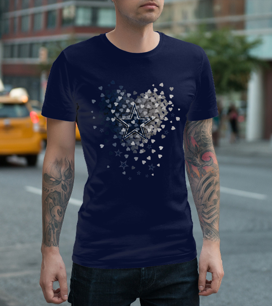 Dallas Cowboys Star Heart Cluster T-Shirt