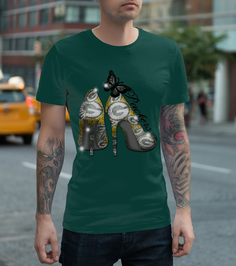 Packers High Heels With Butterfly T-Shirt