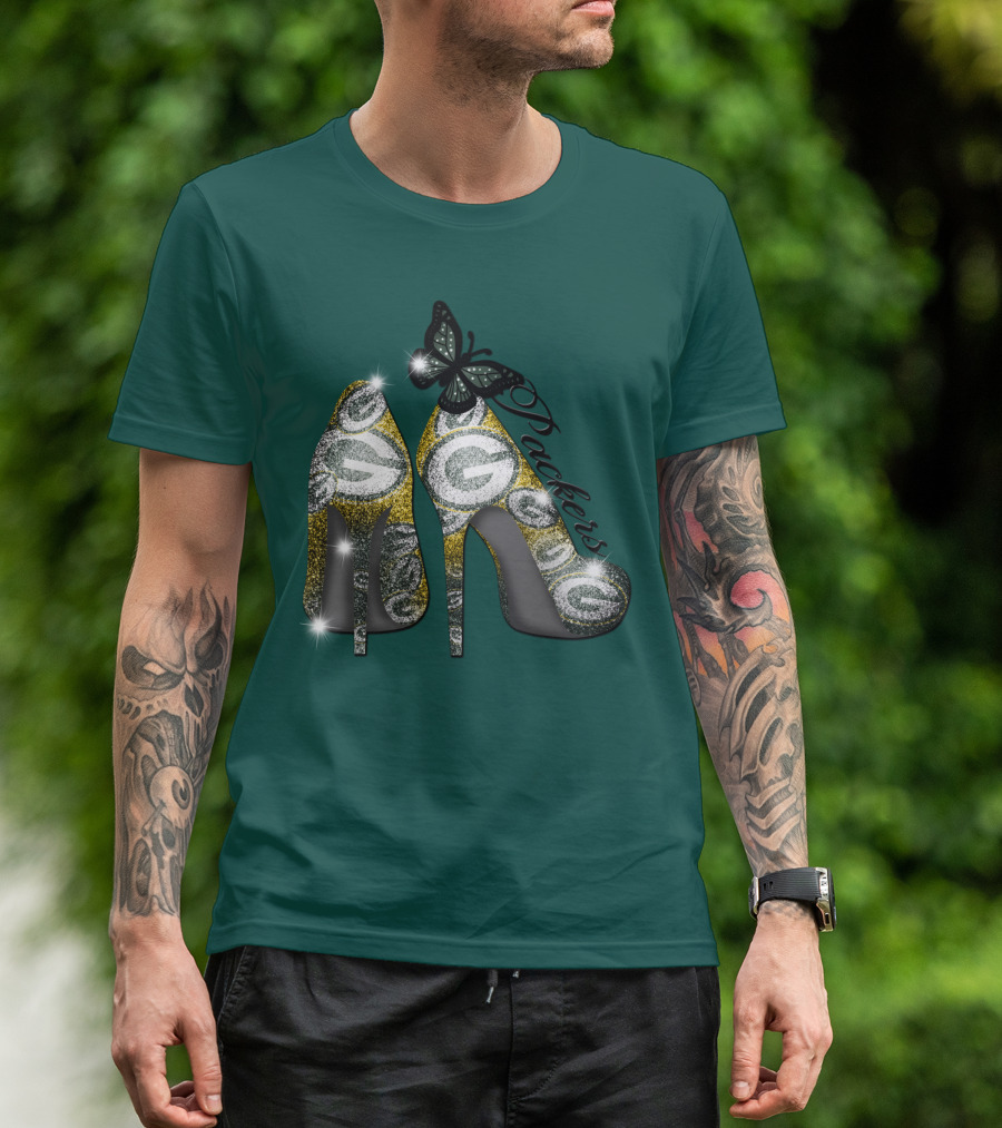 Packers High Heels With Butterfly T-Shirt