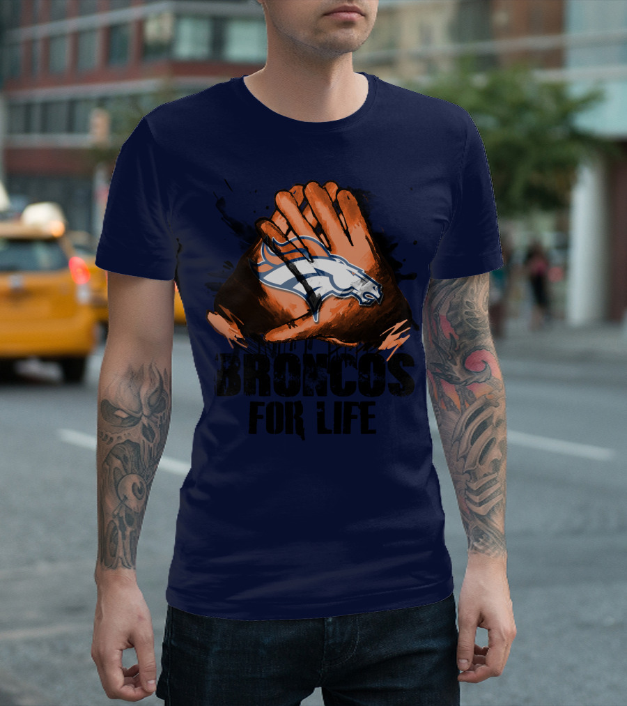 Broncos For Life Denver Broncos Glove T-Shirt