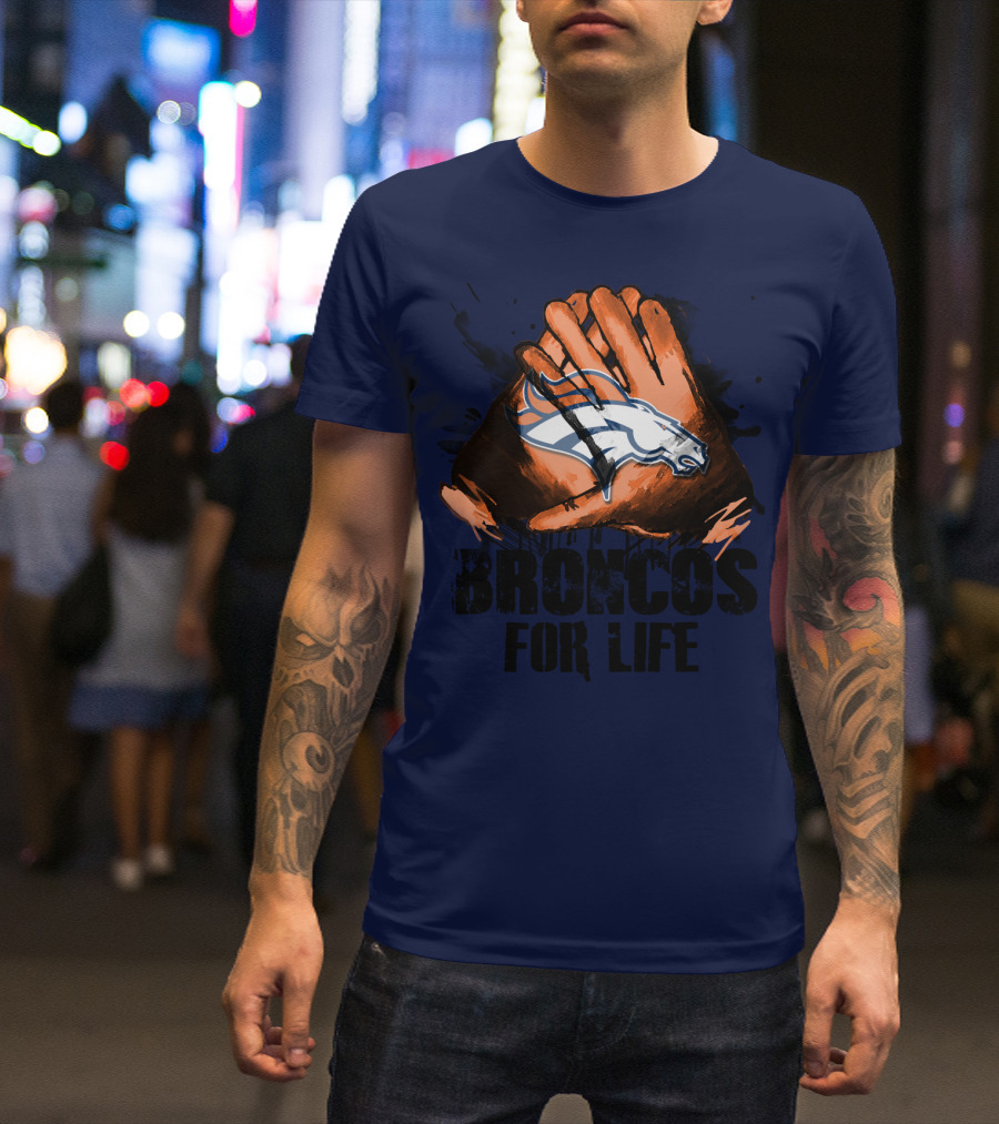 Broncos For Life Denver Broncos Glove T-Shirt