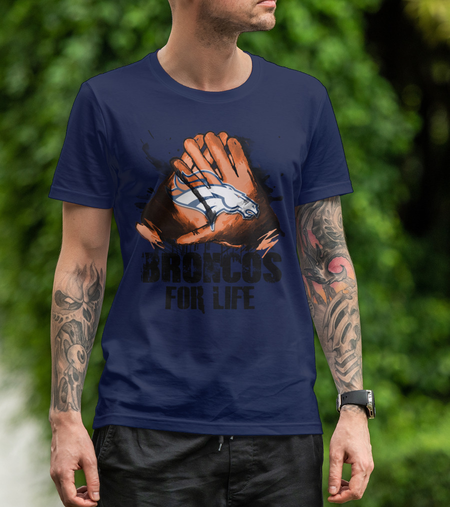 Broncos For Life Denver Broncos Glove T-Shirt