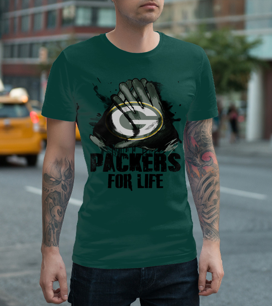 Packers For Life Green Bay Packers G T-Shirt