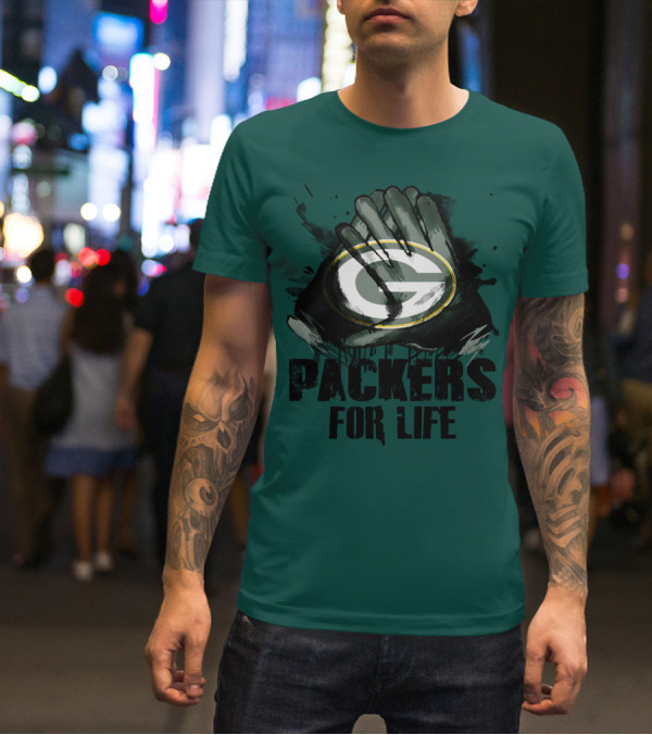 Packers For Life Green Bay Packers G T-Shirt