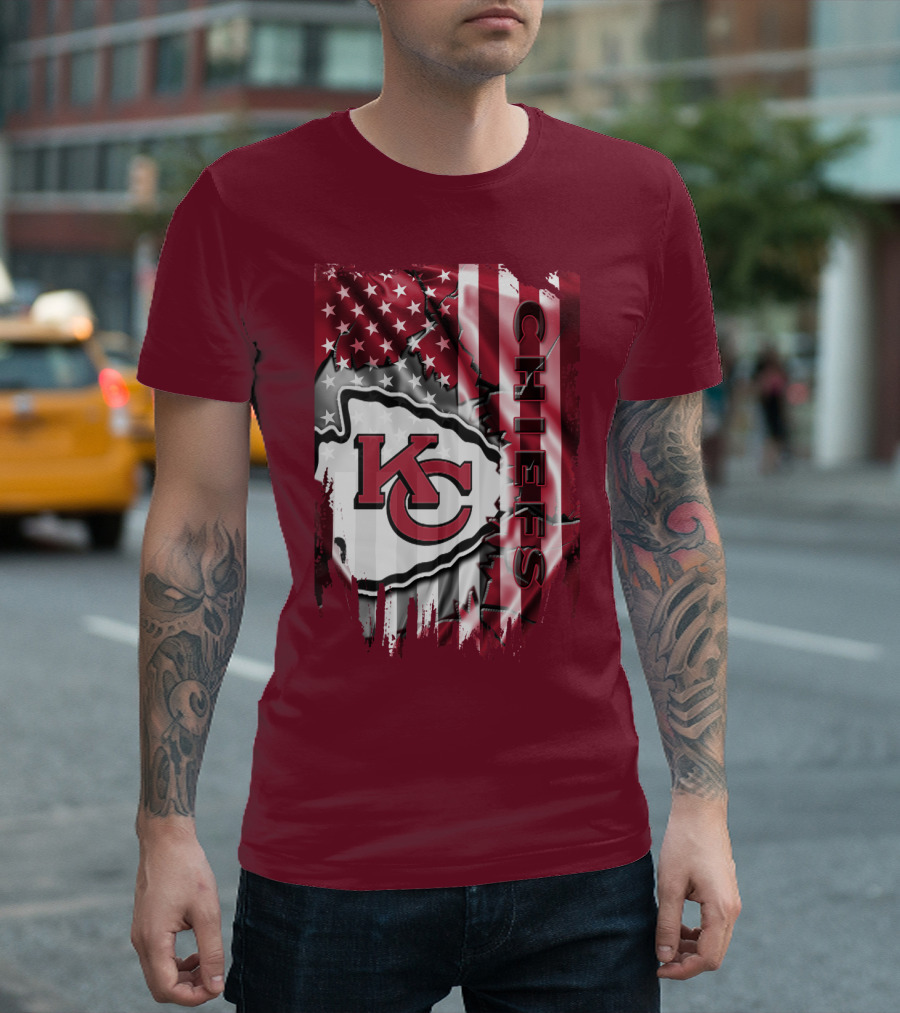 Kc Chiefs American Flag T-Shirt
