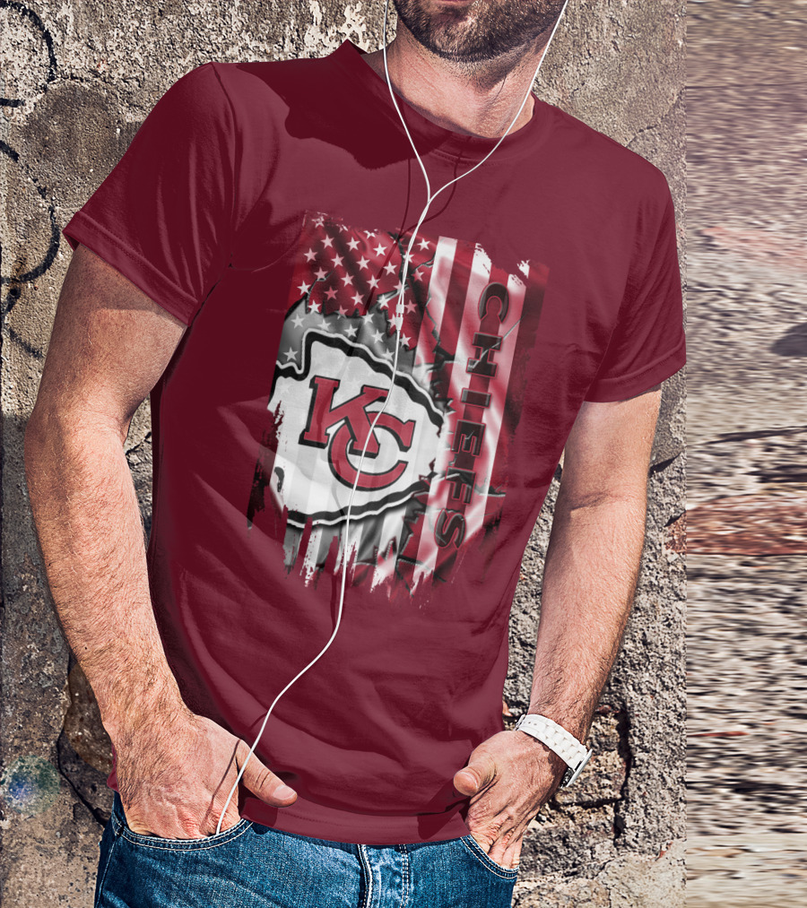 Kc Chiefs American Flag T-Shirt