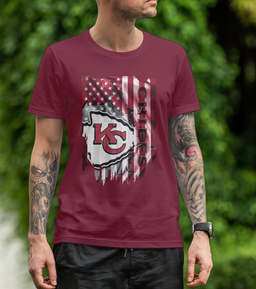 Kc Chiefs American Flag T-Shirt