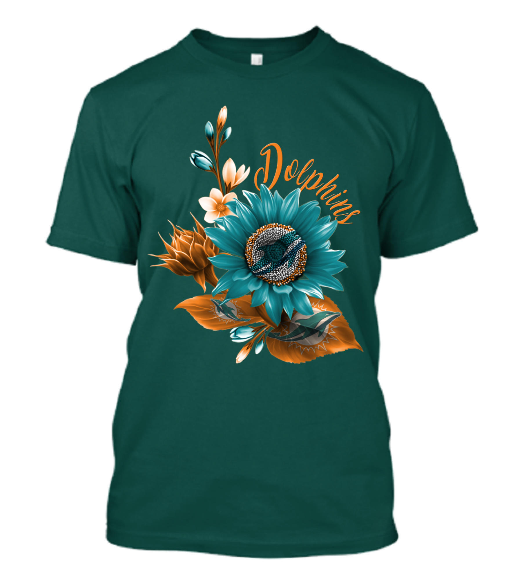 Dolphins Floral Miami Dolphins T-Shirt