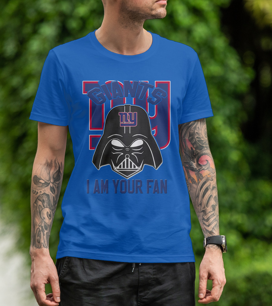 Giants Ny I Am Your Fan Darth Vader Helmet T-Shirt
