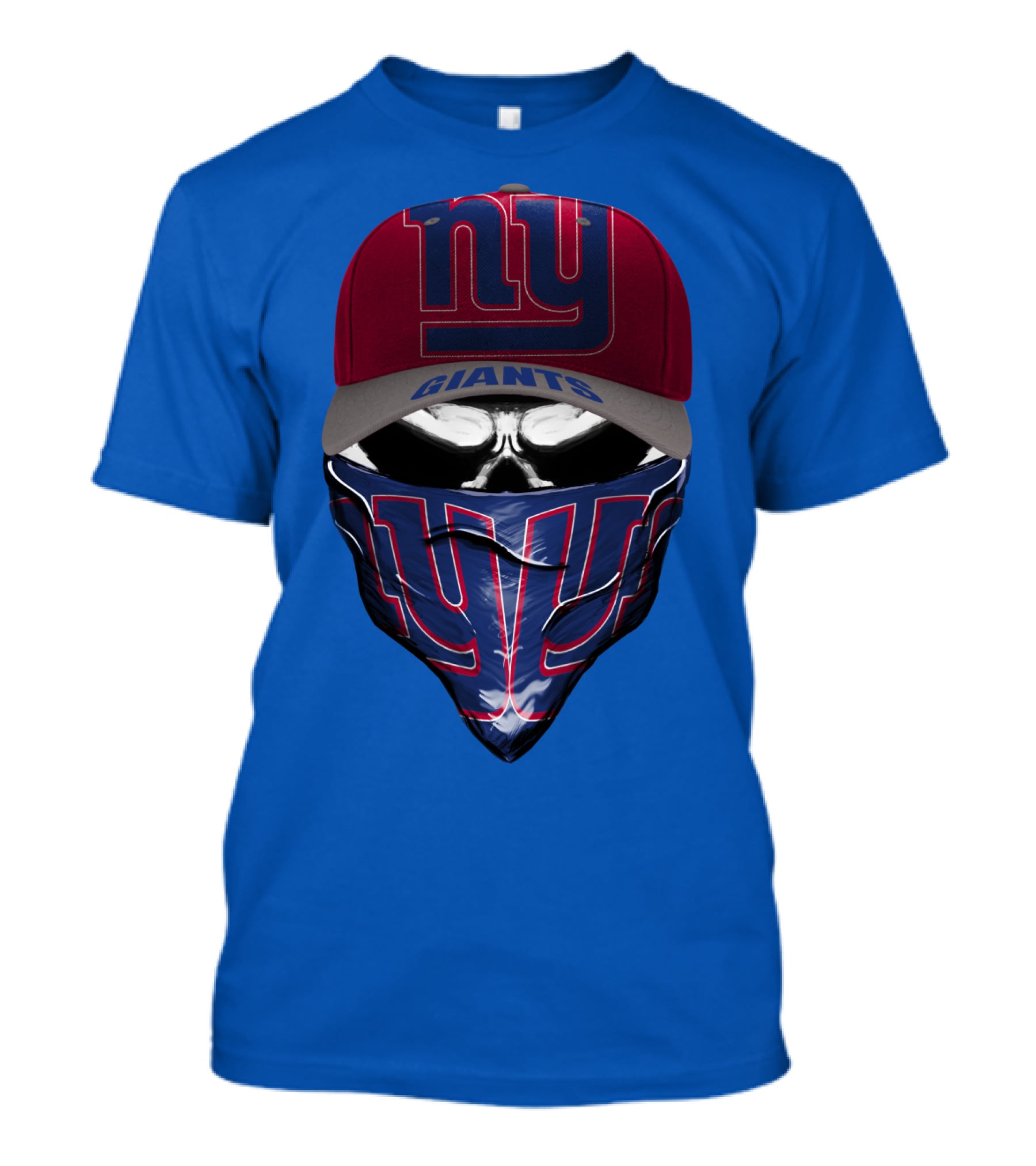 Ny Giants Cap And Bandana Design With Team T-Shirt
