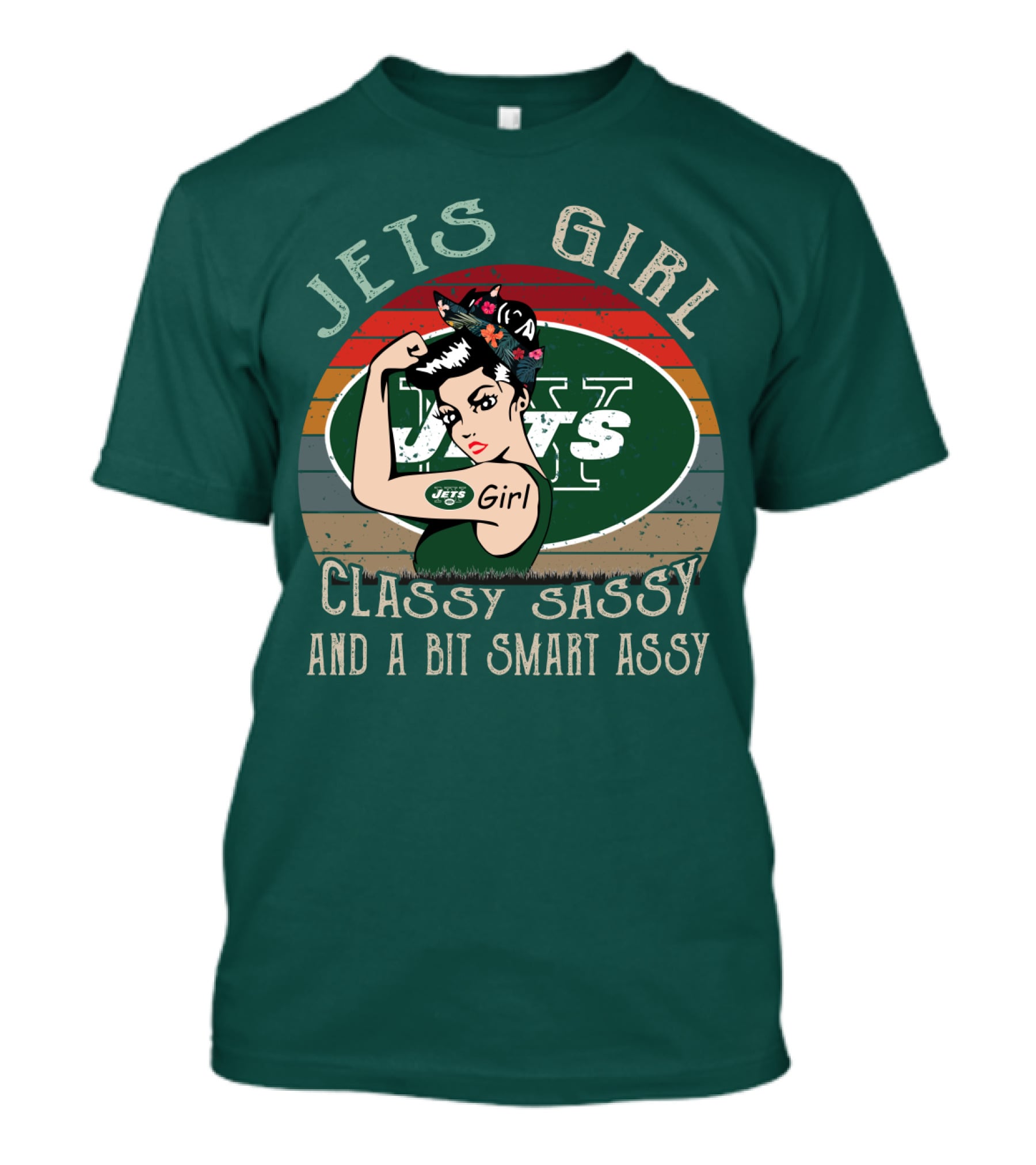 Jets Girl Classy Sassy And A Bit Smart Assy T-Shirt