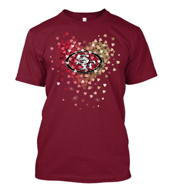 San Francisco 49ers Logo In Heart T-Shirt